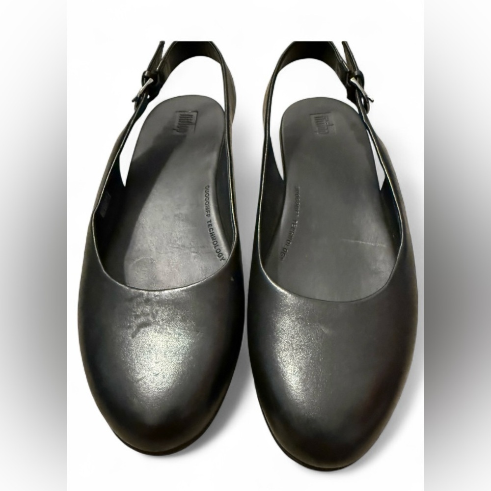 Fit Flop Sarita women’s 10 leather sling back black flats - Picture 9 of 9
